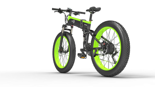 Bezior X1500 Full Suspension 1500W Motor 48V 26inch Wheel Foldable Electric Bike (Color: black)