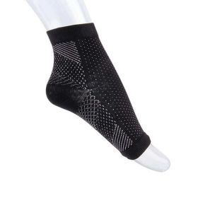 Anti-Fatigue Compression Ankle Sock for Improved Circulation, Swelling Relief, Plantar Fasciitis Relief and Tired Feet (size: Double Extra-Large)